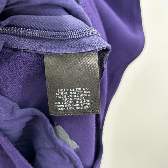 ANTHROPOLOGIE Maeve Purple Wide Leg Lightweight Boho Overalls Jumpsuit Size 0 - Picture 9 of 9